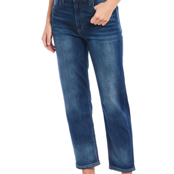 Kut From The Kloth High Rise Crop Straight Leg Denim Jeans Womens Size 2 - Picture 1 of 9